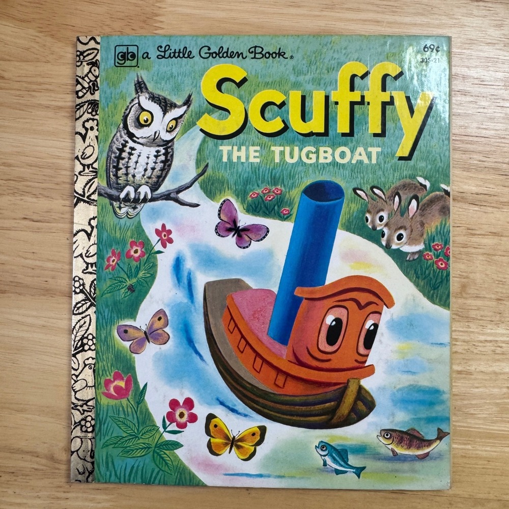 Scuffy the‎ Tugboat Little Golden Book 1980 23rd Printing Childrens Story